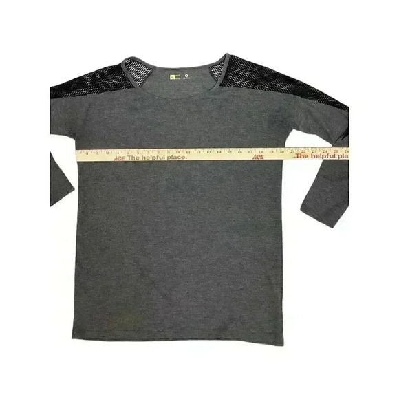 Xersion Women's Gray Tunic with Black Netting at Shoulders SIZE-MEDIUM - Picture 4 of 6